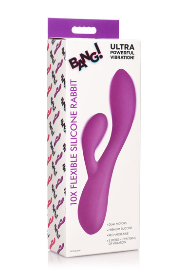 BANG! - Vibromasseur Rabbit Flexible Double Stimulation - Violet - EasyToys