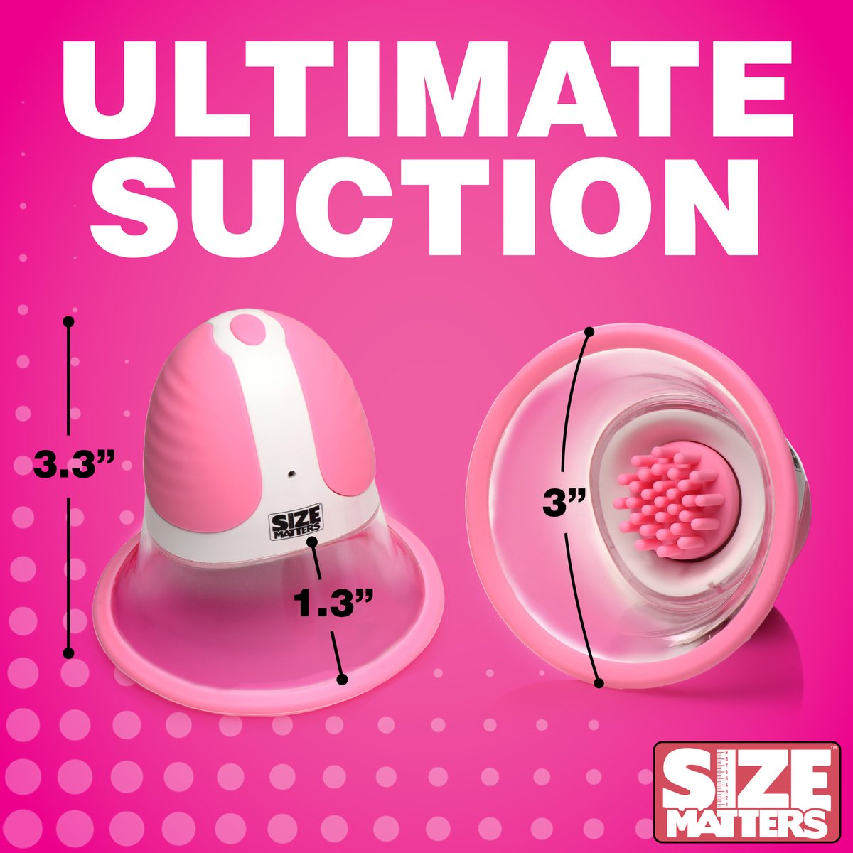 SIZE MATTERS - Roterende Tepelzuigers - 4 Opzetstukken