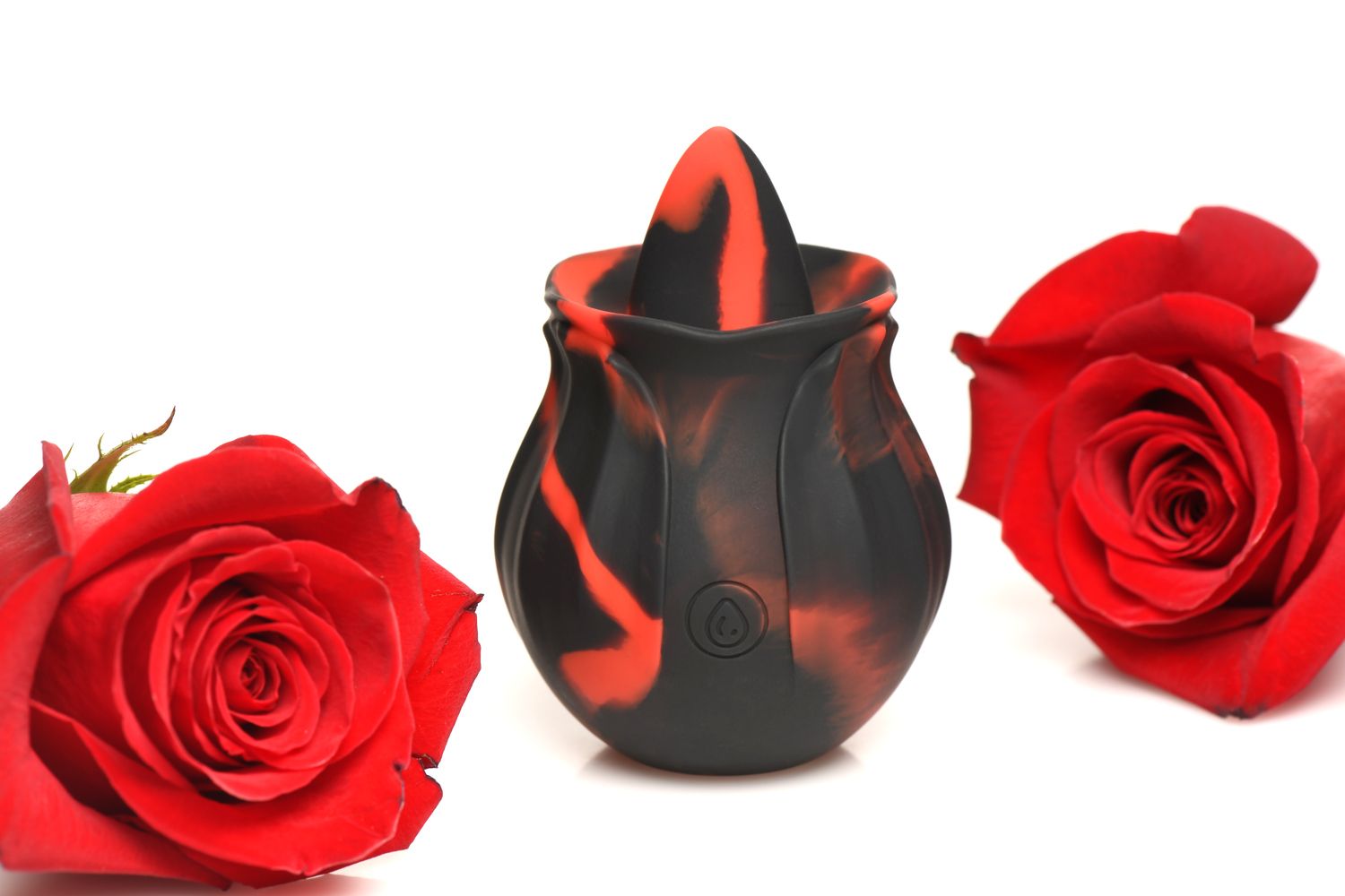 BLOOMGASM - Black Kiss Rimmende Roos Vibrator - Rood/Zwart foto 7