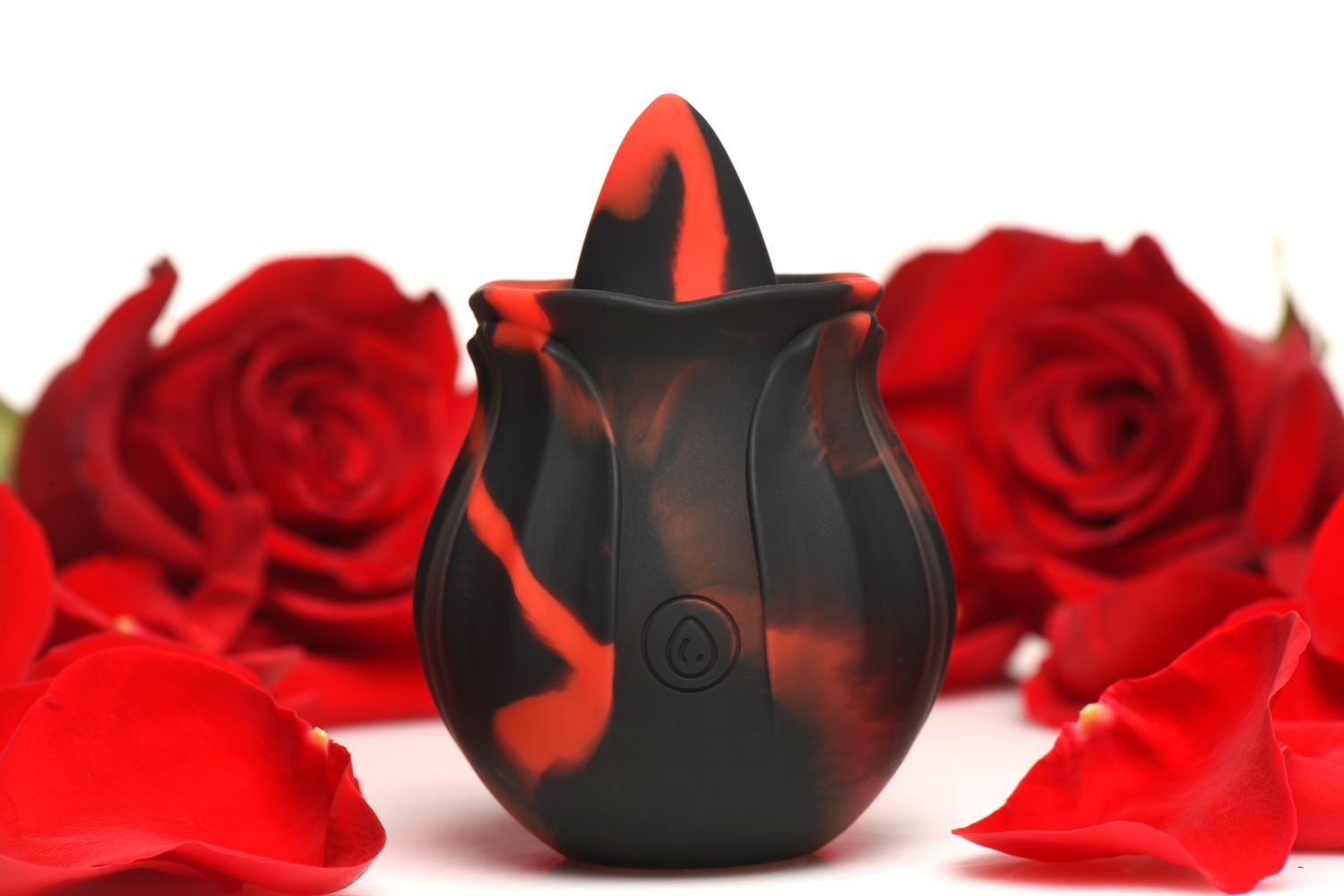 BLOOMGASM - Black Kiss Rimmende Roos Vibrator - Rood/Zwart foto 8