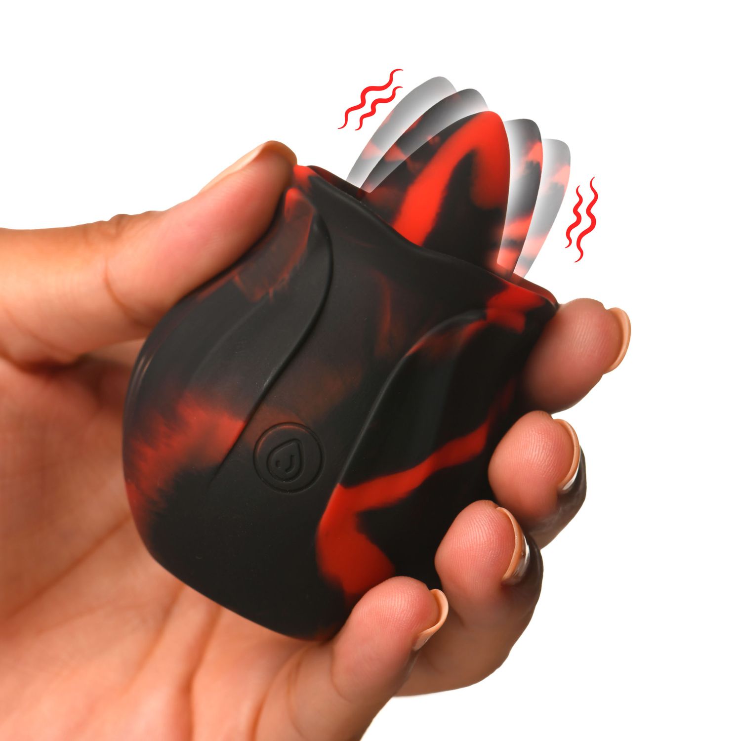 BLOOMGASM - Black Kiss Rimmende Roos Vibrator - Rood/Zwart foto 5