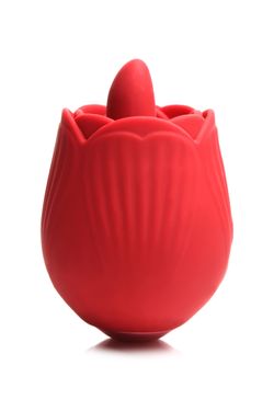 BLOOMGASM - French Rose Licking & Vibrating Stimulator - Red