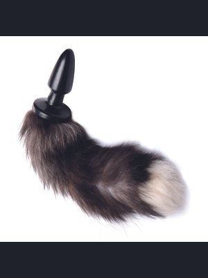 TAILZ - Fox Tail Anaalplug - Zwart/Wi