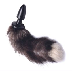 TAILZ - Fuchs Schwanz Analplug - Schwarz/Weiß