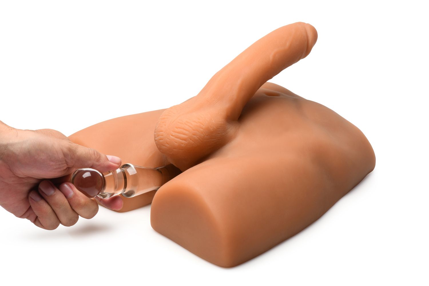 JOCK - Ass Masturbator met Positioneerbare Dildo - Mediumkleurig - Afbeelding 11