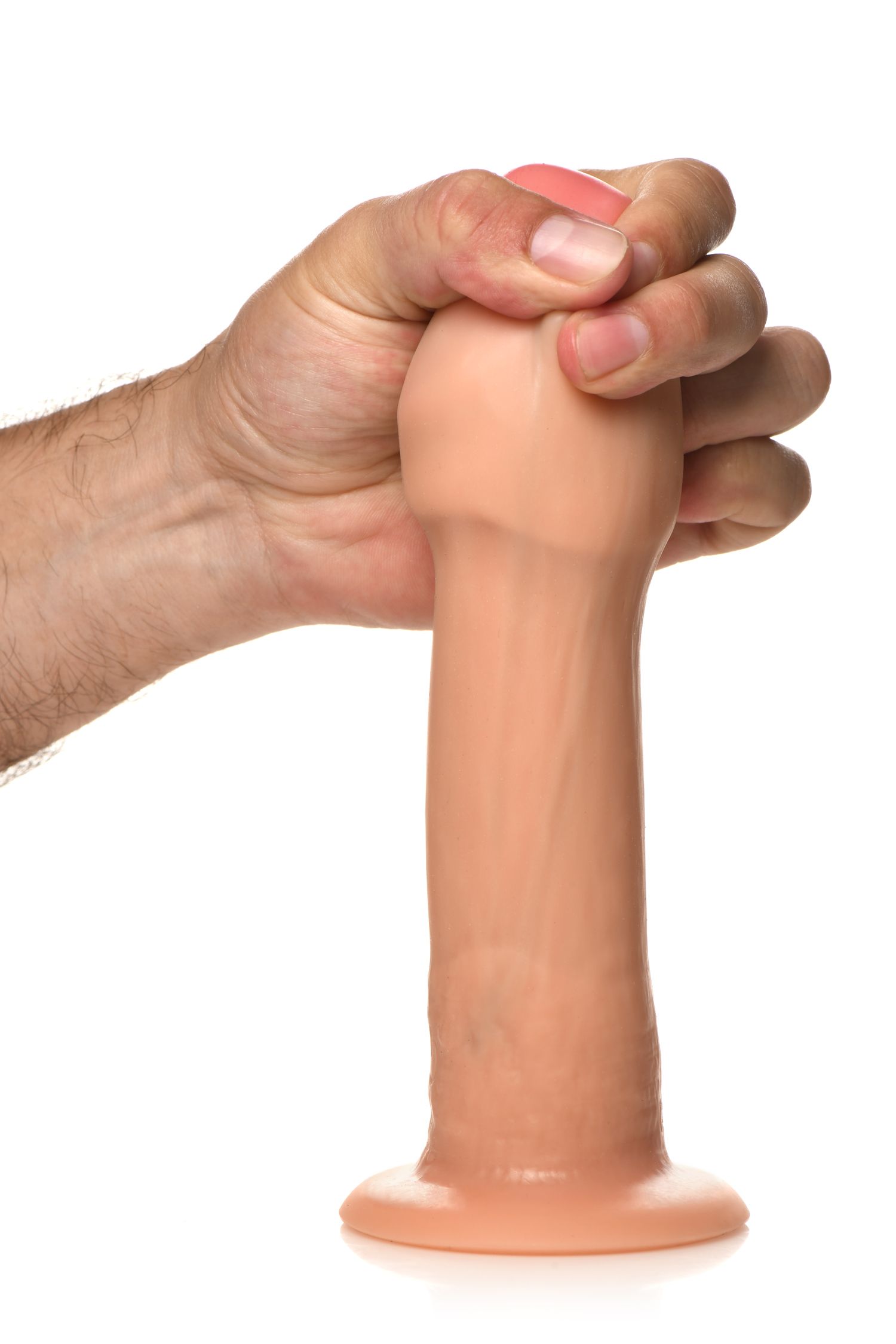 JOCK - Real Skin Vibrerend Dildo - 20 cm & Lichtkleurig - Afbeelding 3