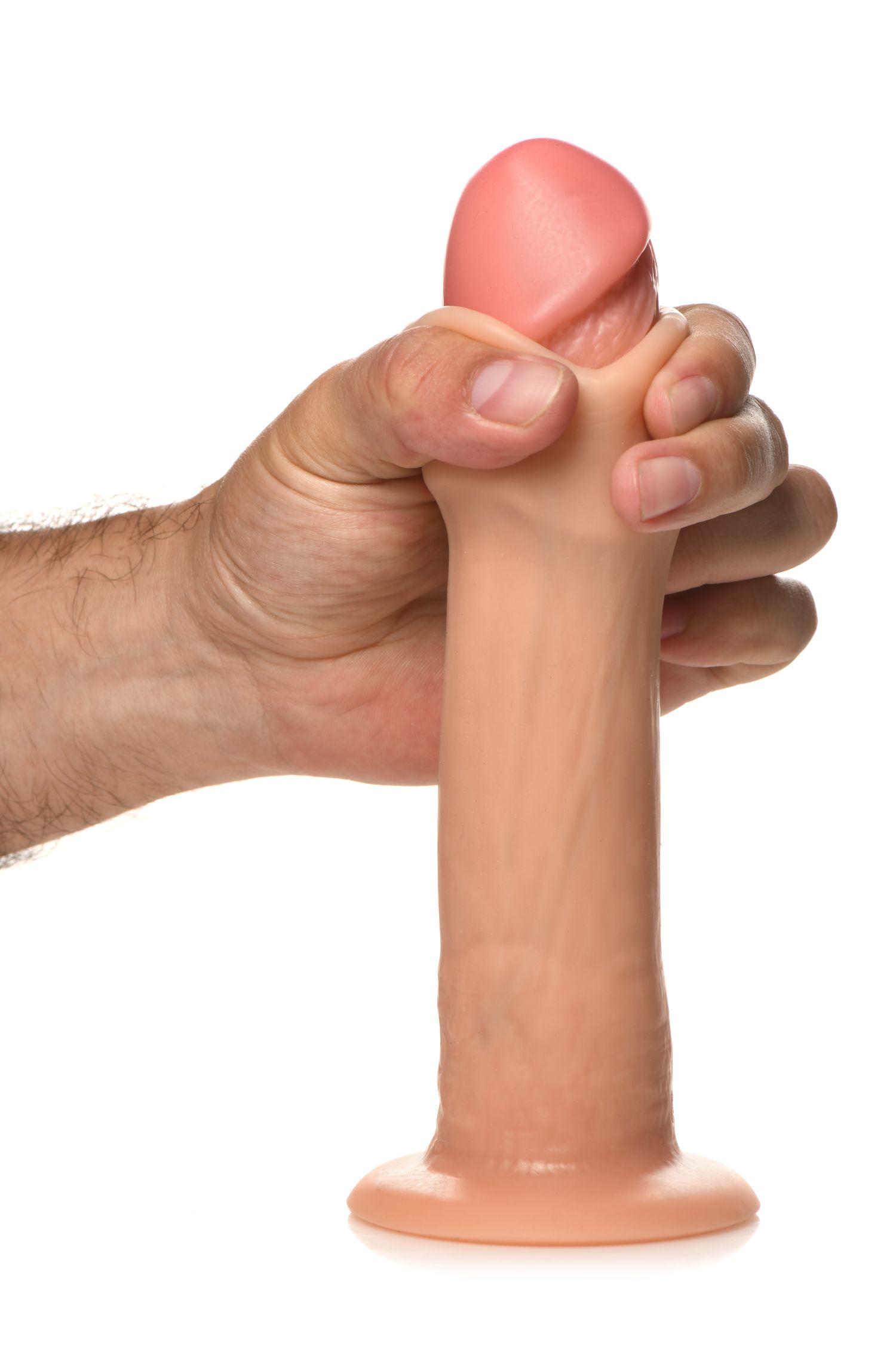 JOCK - Real Skin Vibrerend Dildo - 20 cm & Lichtkleurig - Afbeelding 14