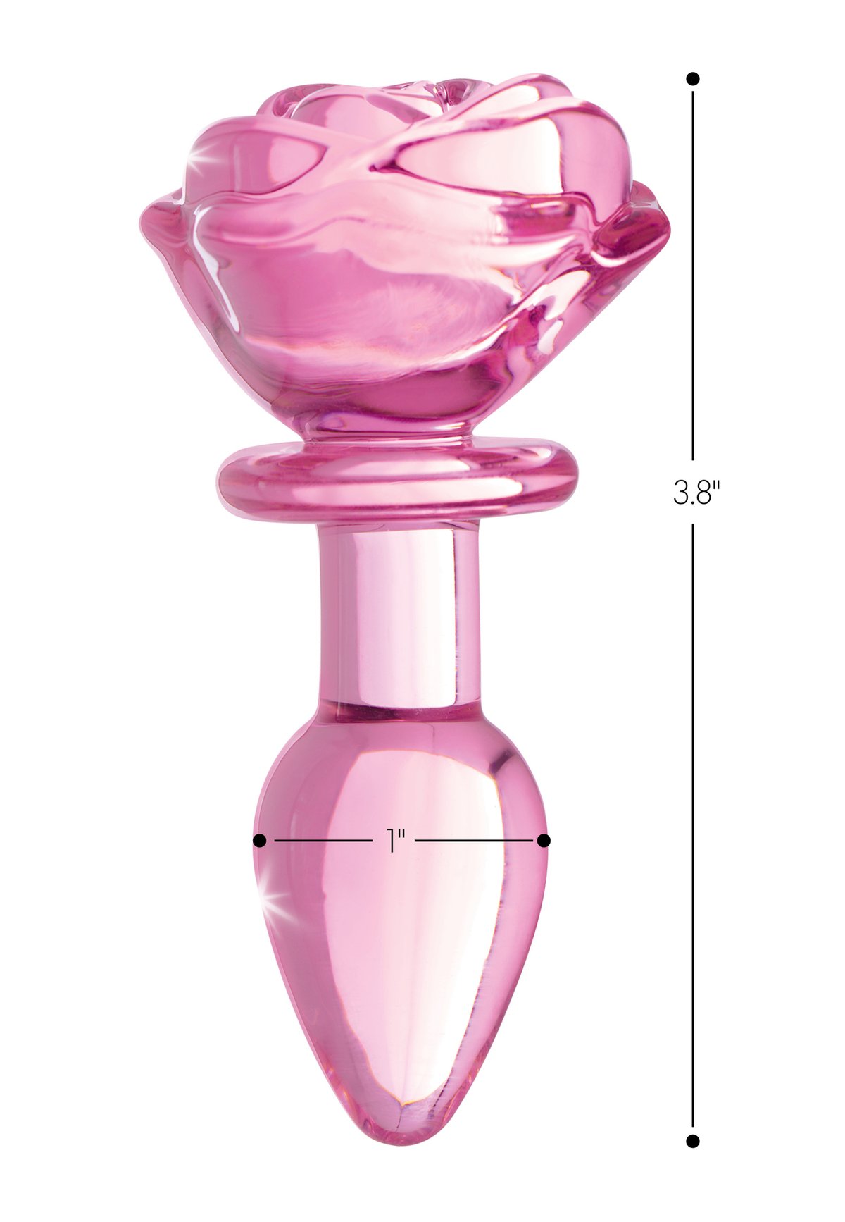 BOOTY SPARKS - Rose Glass Anaalplug Small - Roze