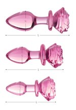 BOOTY SPARKS - Rose Glass Anaalplug Small - Roze