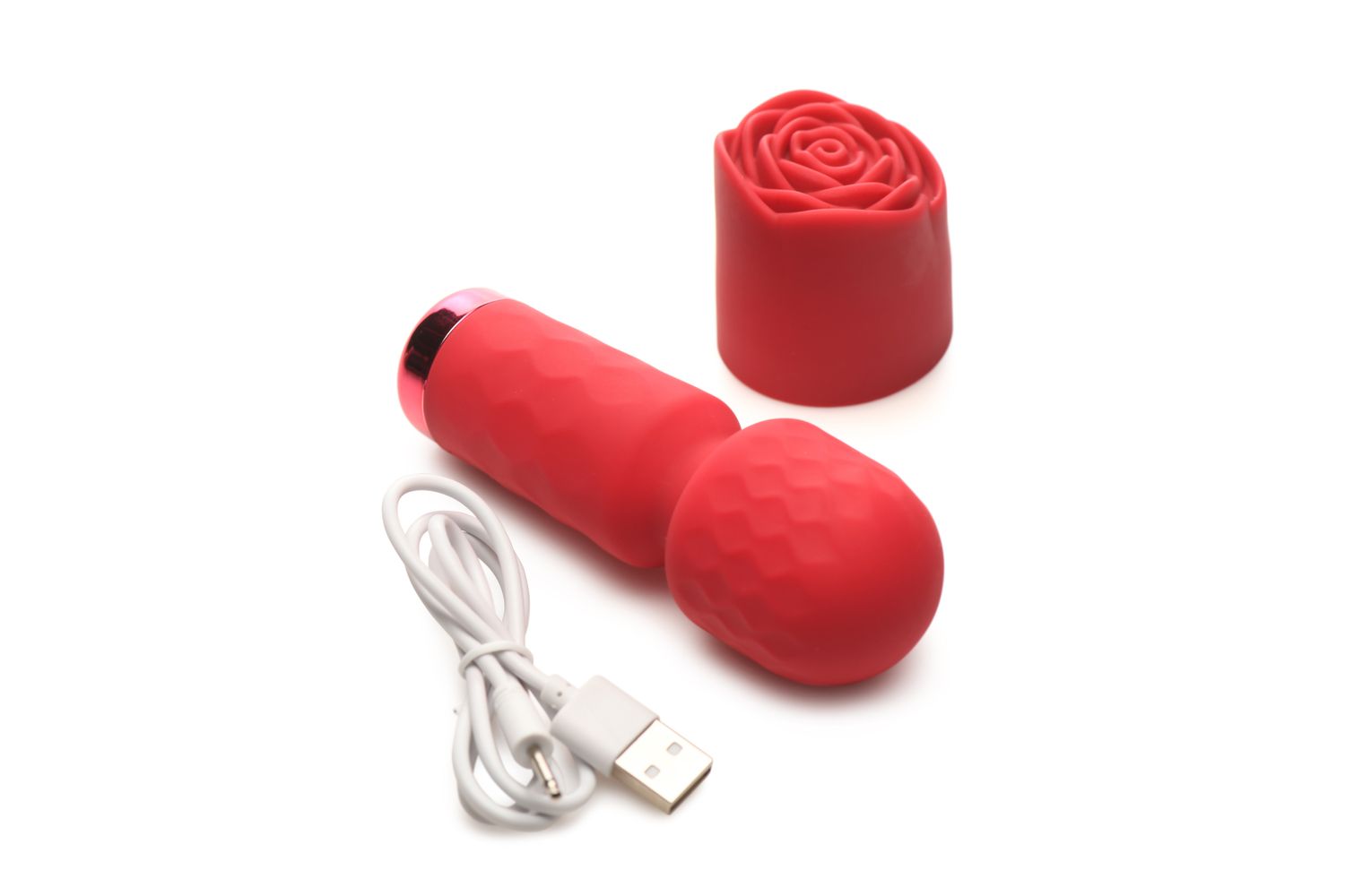 BLOOMGASM - Pleasure Rose Mini Wand Vibrator - Rood - Afbeelding 6