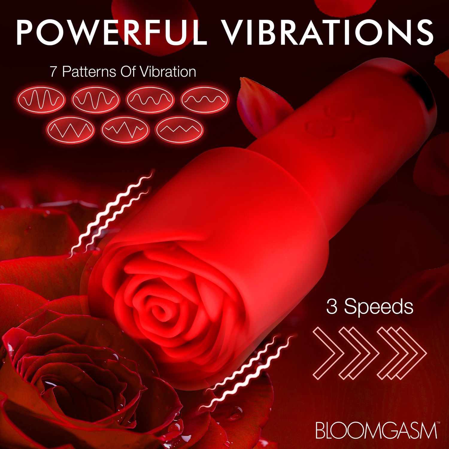 BLOOMGASM - Pleasure Rose Mini Wand Vibrator - Rood - Afbeelding 11