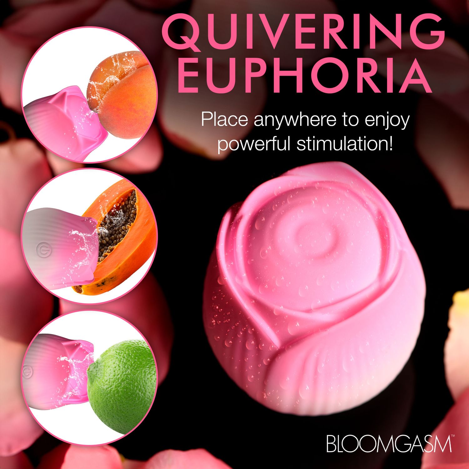 BLOOMGASM - Pulsing Petals Stimulator Tapfunctie Roos - Roze foto 9