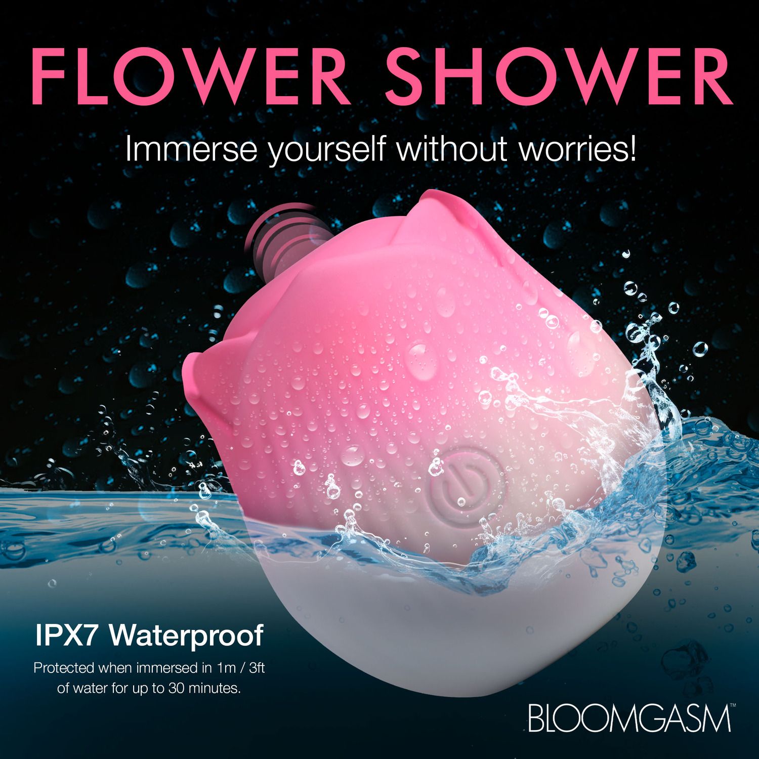 BLOOMGASM - Pulsing Petals Stimulator Tapfunctie Roos - Roze foto 11