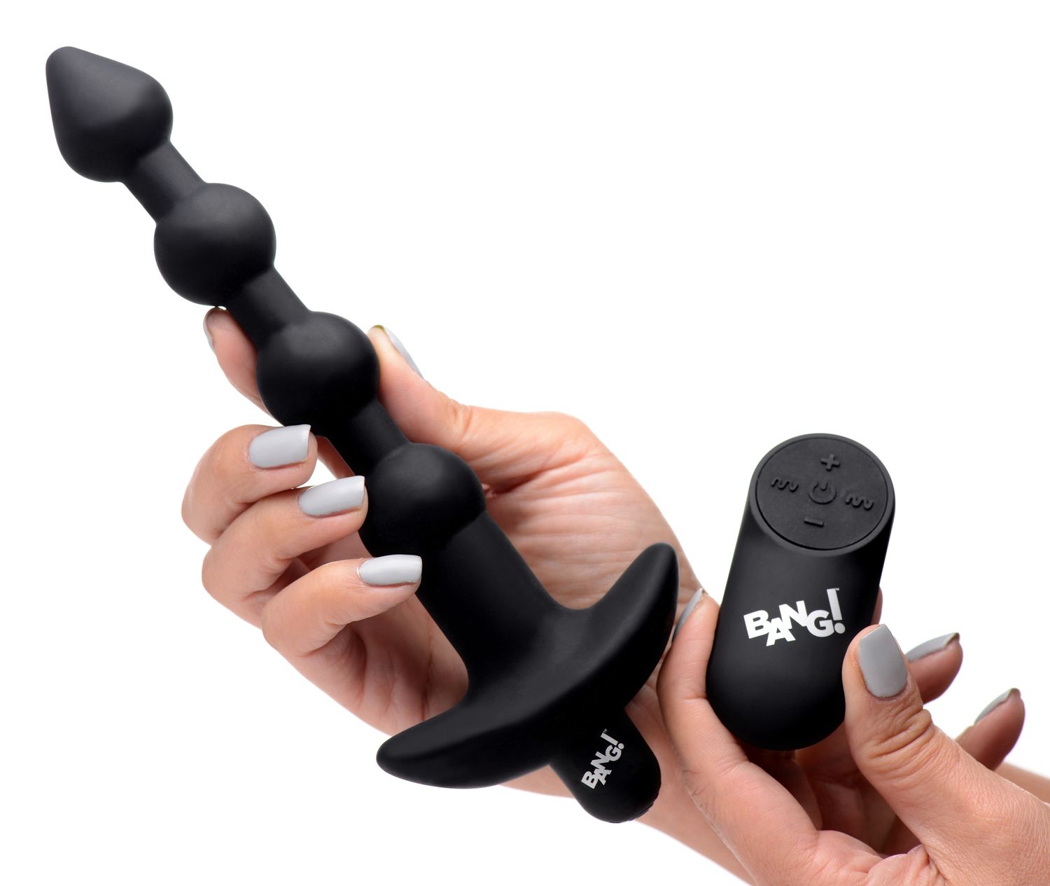 BANG! - 28X Vibrerende Silicone Anaalkralen met Afstandsbediening - Zwart - Afbeelding 13