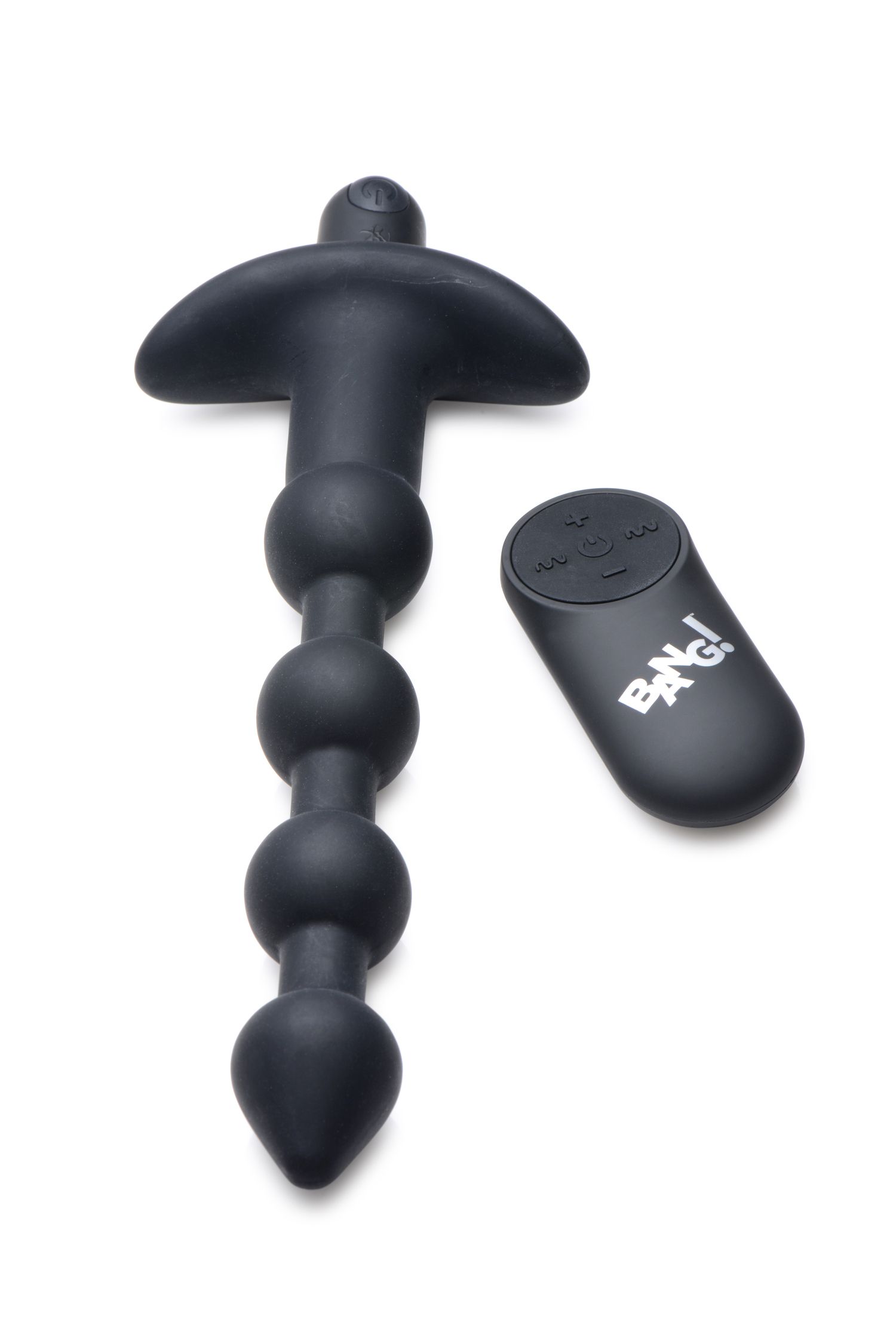 BANG! - 28X Vibrerende Silicone Anaalkralen met Afstandsbediening - Zwart - Afbeelding 5