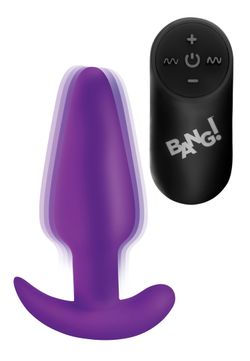 BANG! - Vibrating Butt Plug with Remote Control - Purple