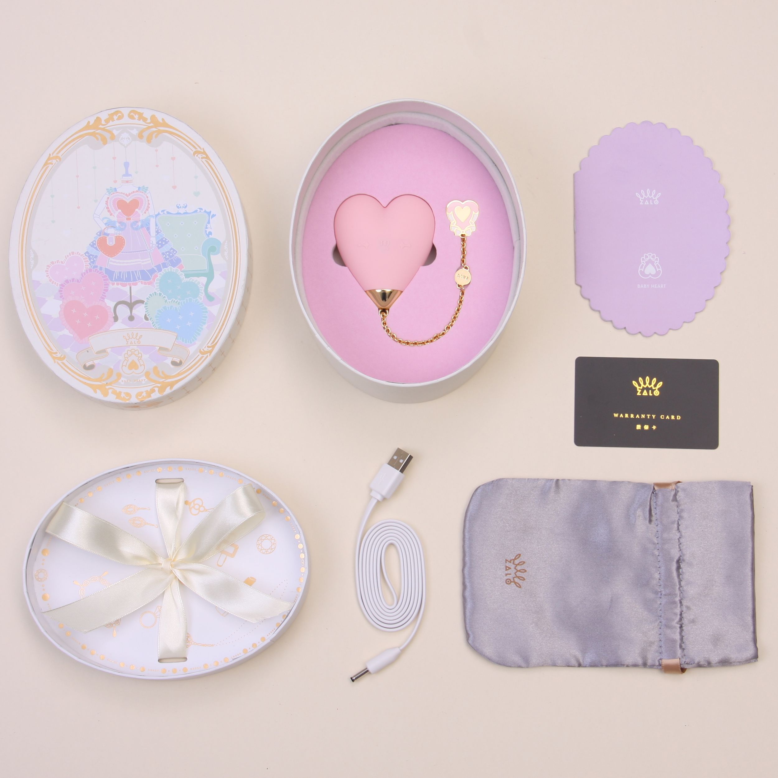 Zalo - Baby Heart Personal Massager Paars foto 3