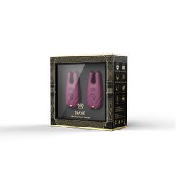 Zalo - Nave Wireless Vibrating Nipple Clamps Velvet Purple