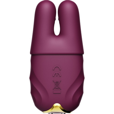 Zalo - Nave Wireless Vibrating Nipple Clamps Velvet Purple - AMORELIE