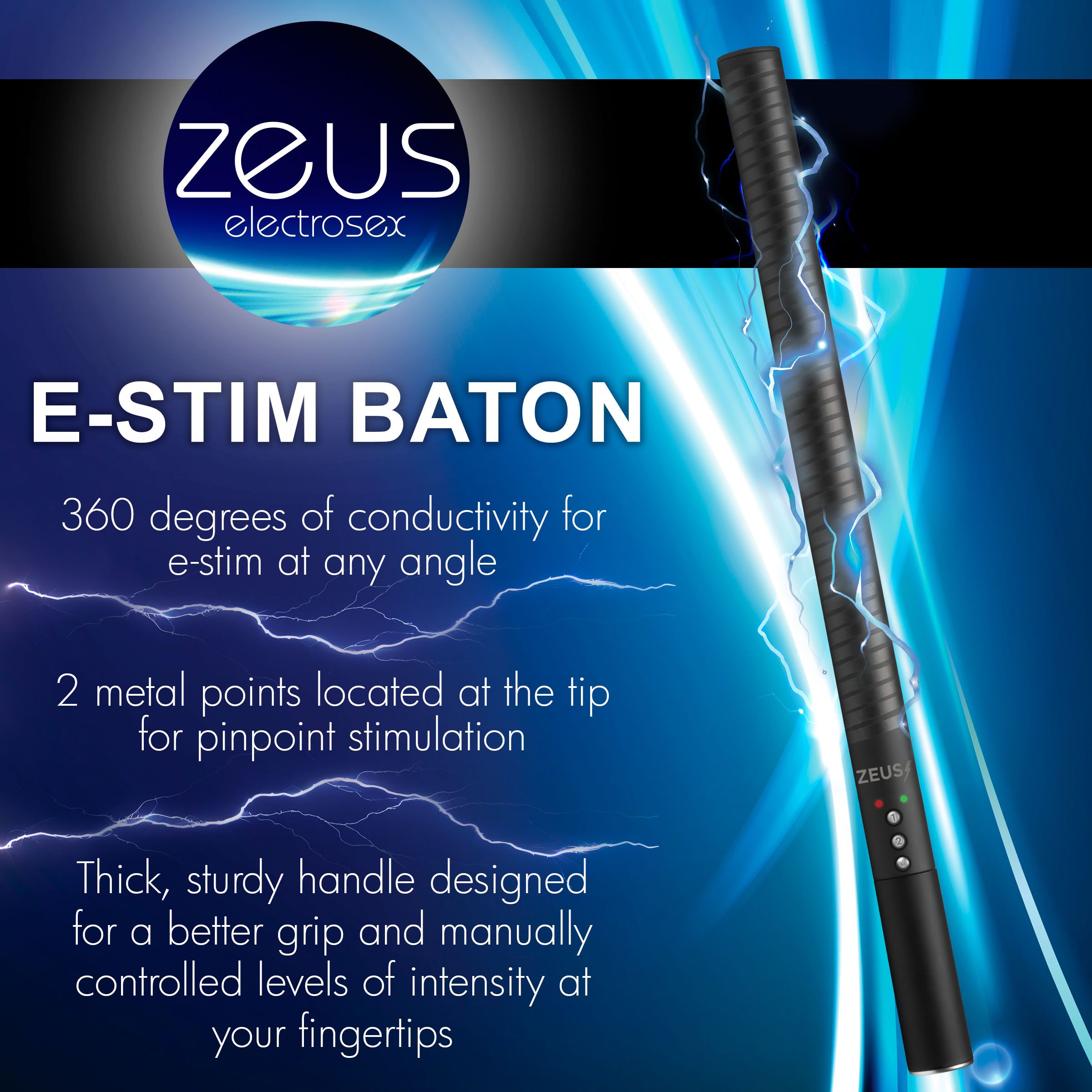 Zeus Electrosex - E-Stim Baton foto 11