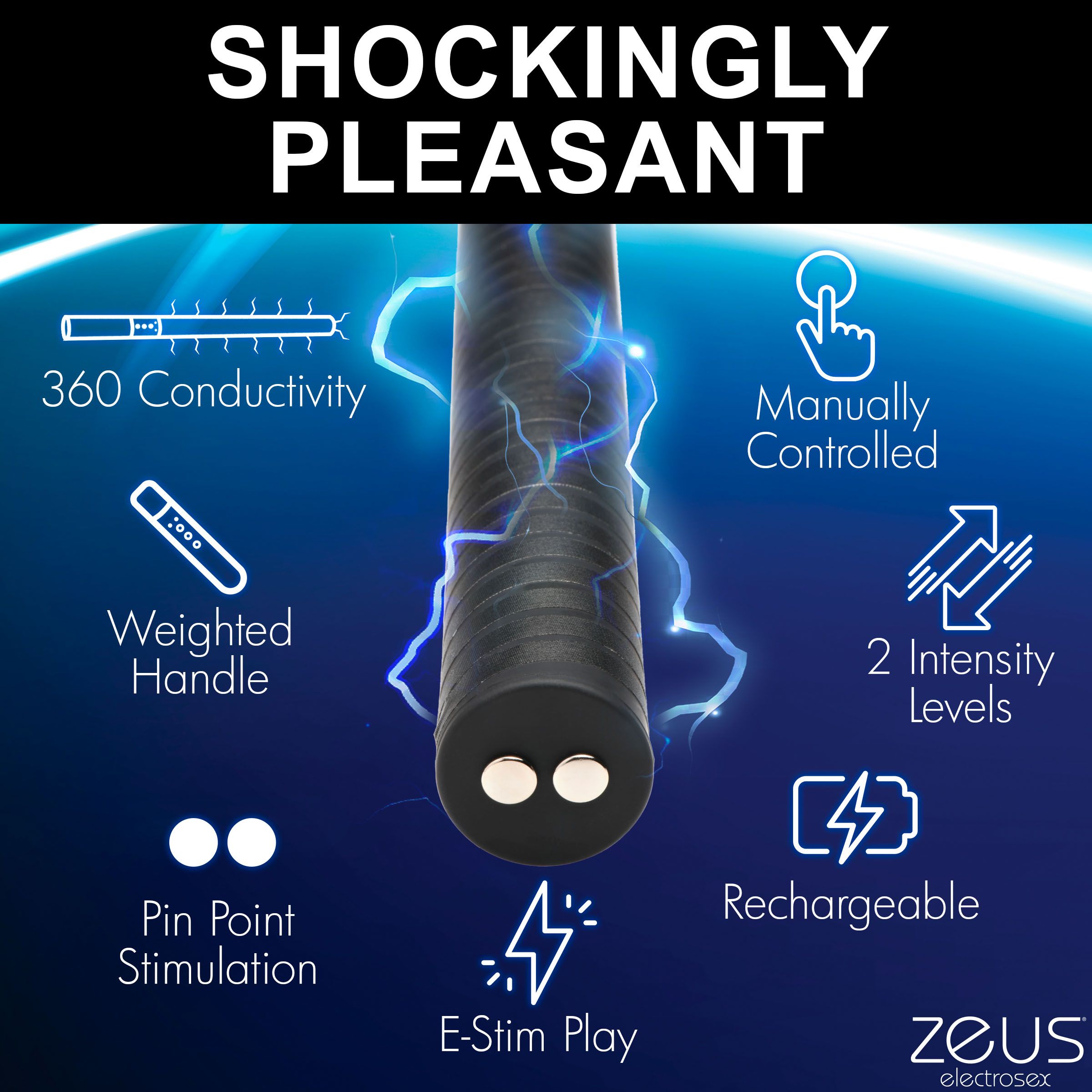 Zeus Electrosex - E-Stim Baton foto 13